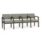 Lesro Lenox Wood 4 Seat Tandem Seating Wood Frame, Mocha, OH Eucalyptus Upholstery LW4103 - alternate 1